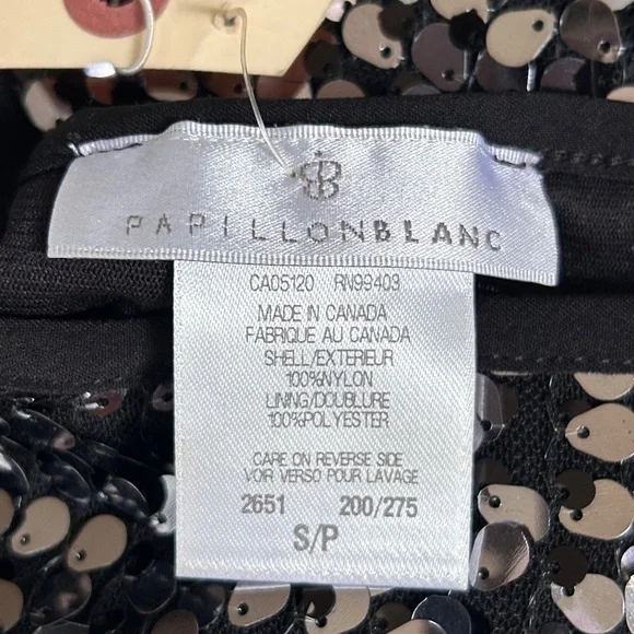 NWT PAPILLON BLANC Sequin Mesh Overlay Tank Top Y2K Whimsigoth Holiday Glam Sz S - Picture 3 of 10